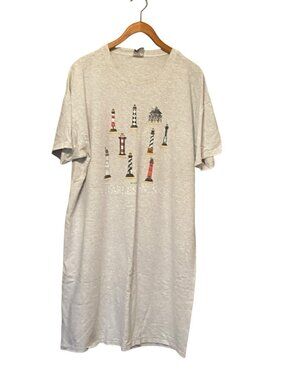 Gray Charleston SC S/S Women's Sleep T-Shirt OSFM Made In USA Cal Cru